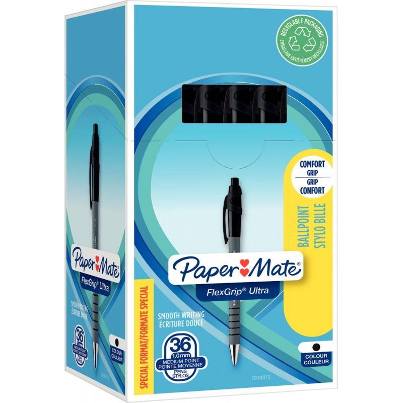 Image de  Pack de 36 stylos Flexgrip Ultra noirs dont 6 gratuits 