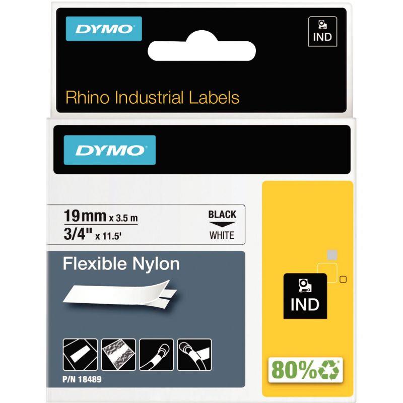 Image de  Recharge DYMO ruban flexible 19mm x 3,5m noir sur blanc 