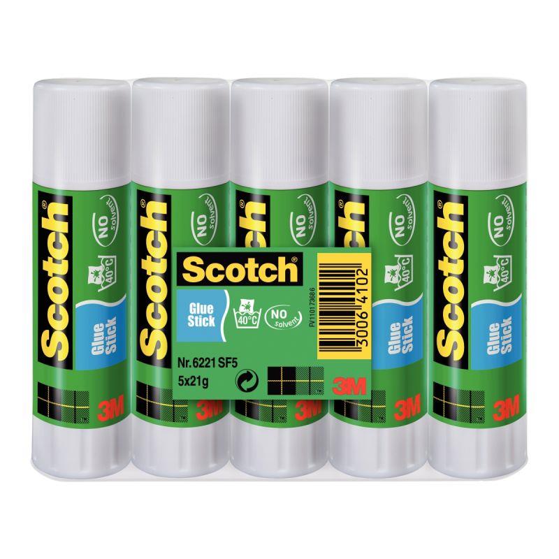 Image de  Lot de 5 bâtons de colles 21g Scotch 