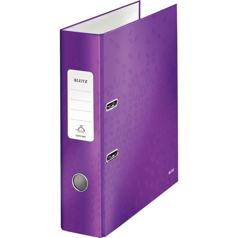 Image de  Classeur à levier 180° WOW pour format A4, dos 8 cm, violet 
