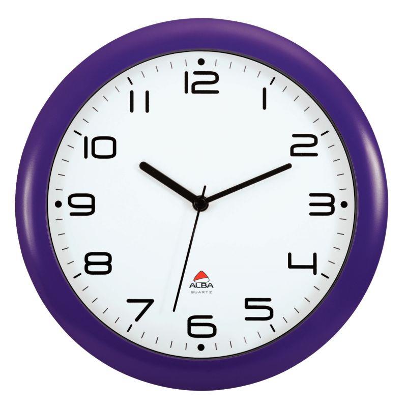 Image de  Horloge silencieuse diamètre 30cm prune 