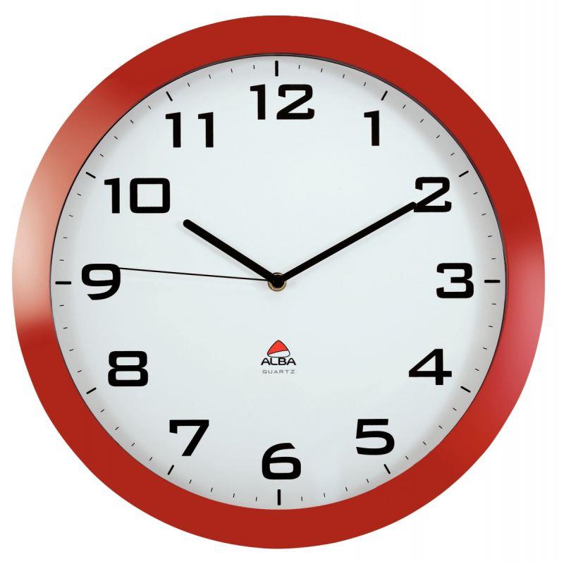 Image de  Horloge silencieuse diamètre 38cm rouge 