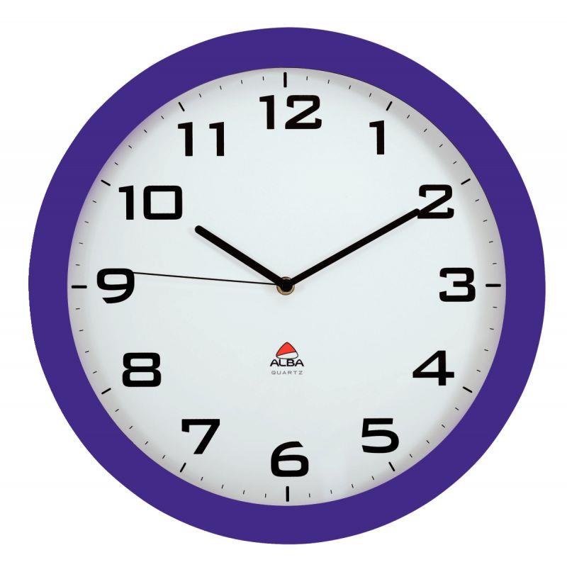 Image de  Horloge silencieuse diamètre 38cm prune 