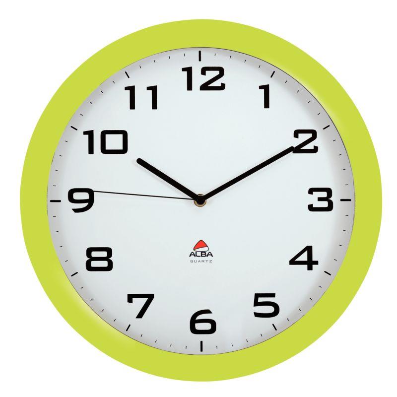 Image de  Horloge silencieuse diamètre 38cm vert anis 