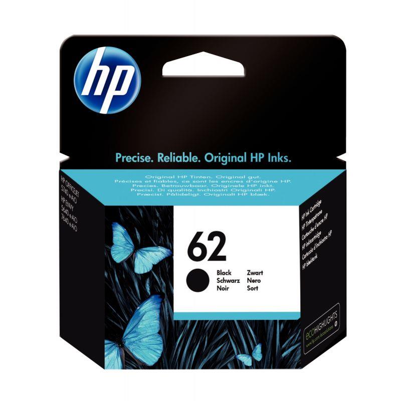 Image de  HP 62 cartouche d''encre noire authentique (C2P04AE) 