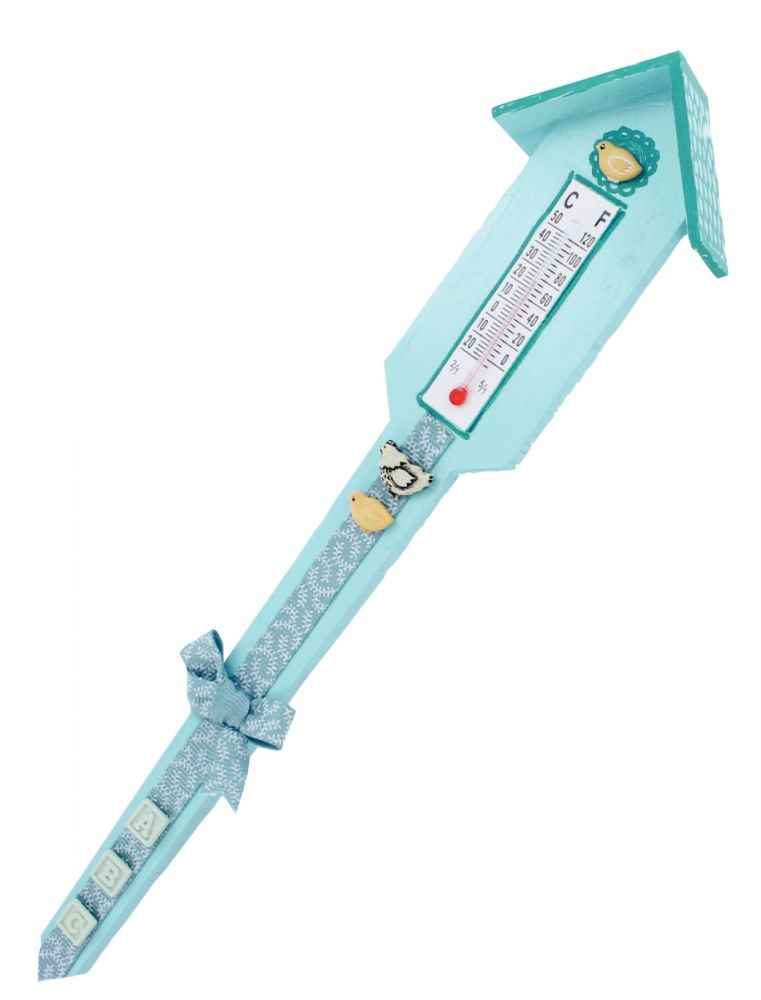 Image de  Lot de 10 maisons thermomètres à piquer, 26cm 