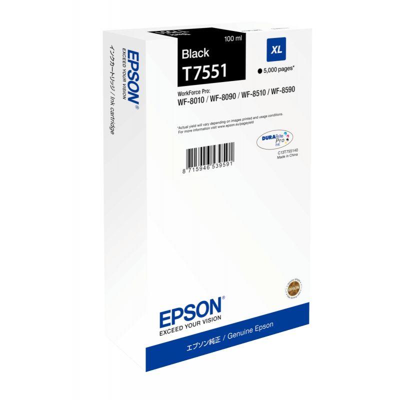 Image de  Epson T75514N cartouche jet d''encre noire haute capacité authentique 
