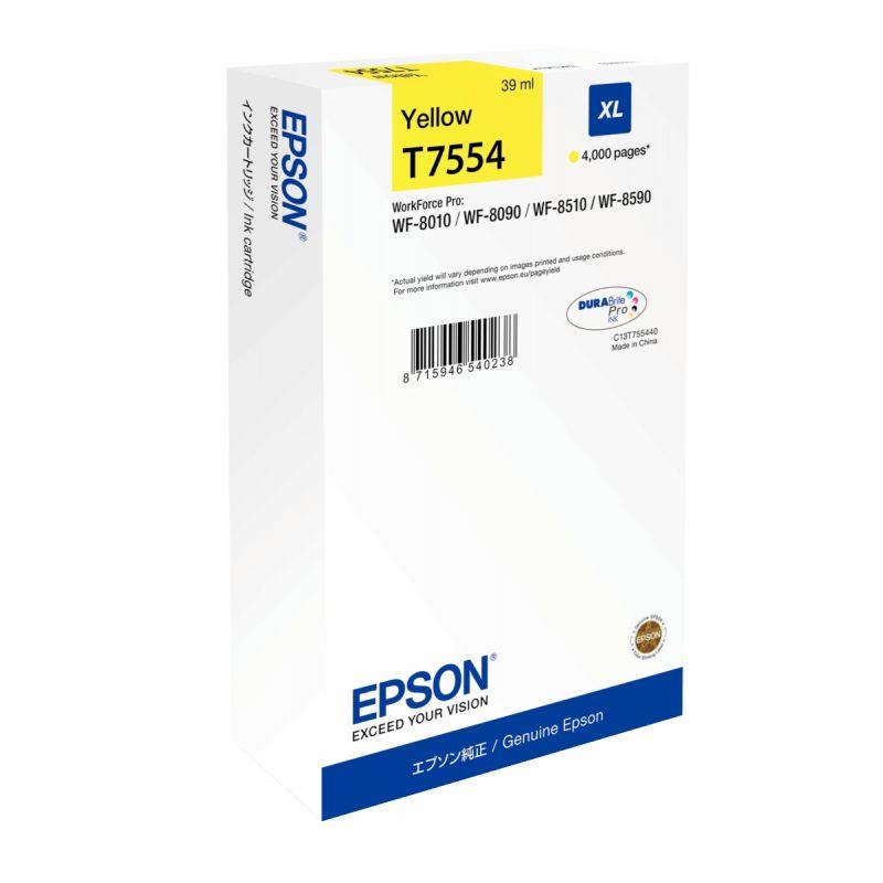 Image de  Epson T755440 cartouche jet d''encre jaune haute capacité authentique 