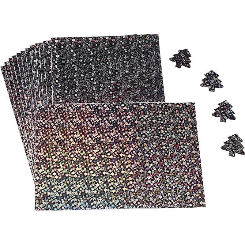 Image de  Pochette de 15 feuilles format A4 holographiques 