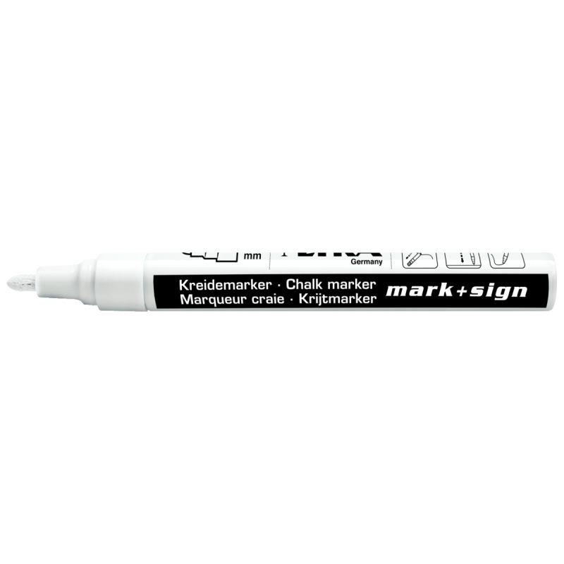 Image de  Marqueur craie pointe ogive 2-4mm blanc 