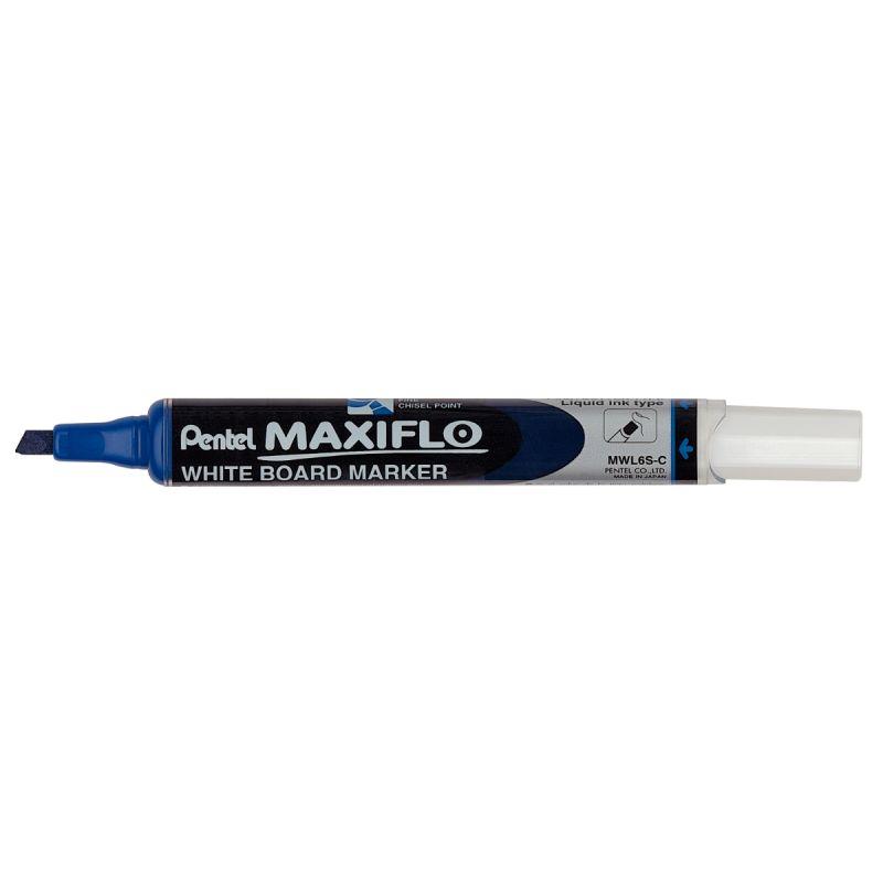 Image de  Marqueur tableau blanc Maxiflo pointe biseautée 4,6mm bleu 