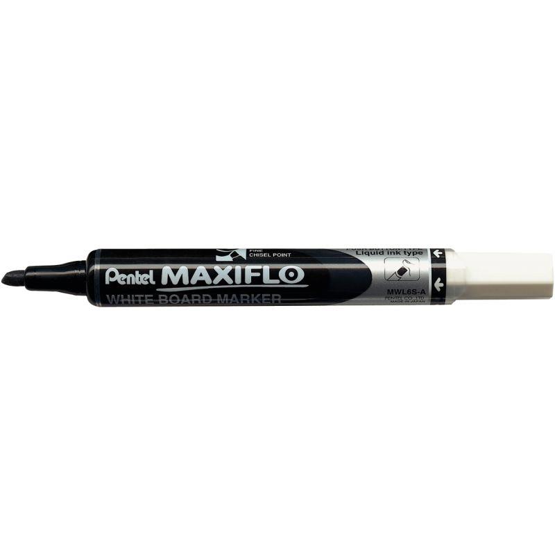 Image de  Marqueur tableau blanc Maxiflo pointe biseautée 4,6mm noir 