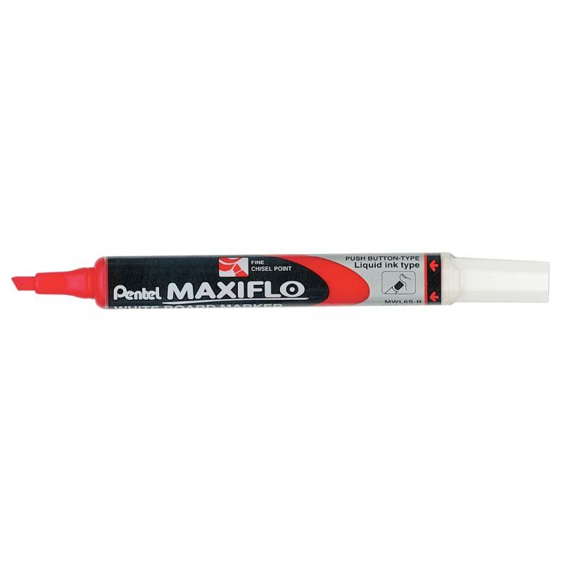 Image de  Marqueur tableau blanc Maxiflo pointe biseautée 4,6mm rouge 