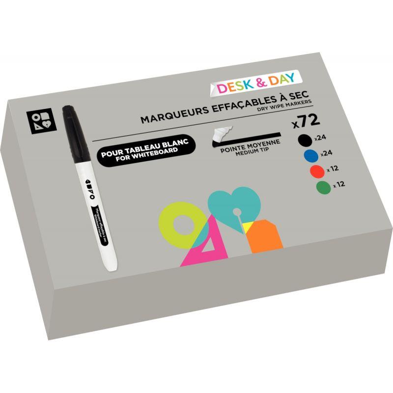 Image de  Classpack de 72 feutres MBudget pointe moyenne assortis 