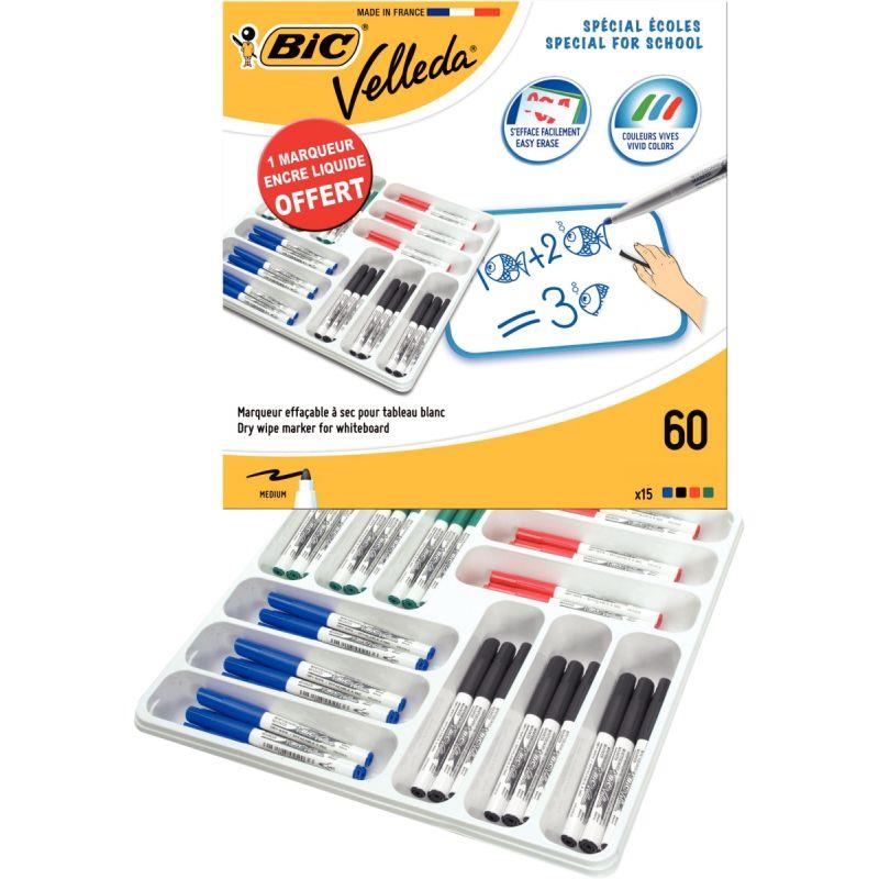 Image de  Classpack de 60 feutres Velleda 1741 + 1 marqueur offert 