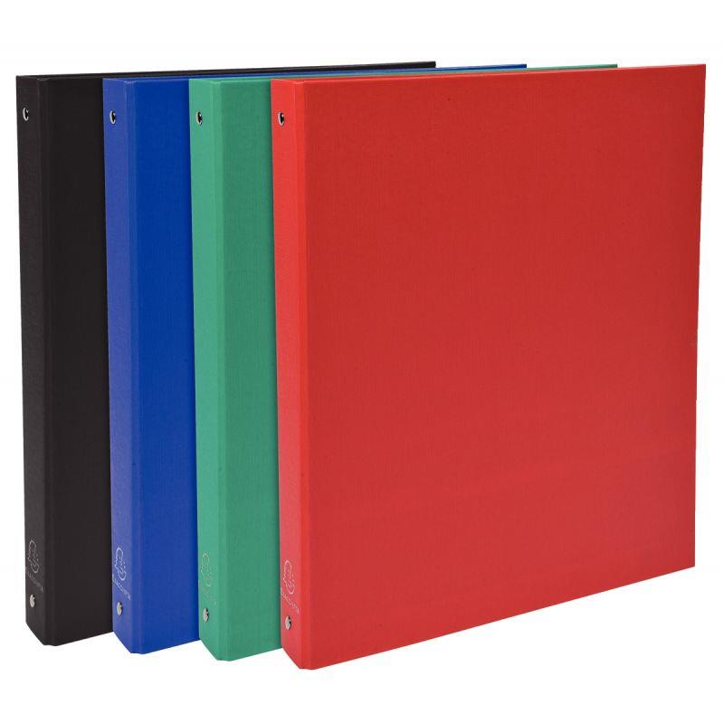 Image de  Carton de 20 classeurs 4 anneaux en carton plastifié, format A4, dos 4 cm, 4 coloris assortis 