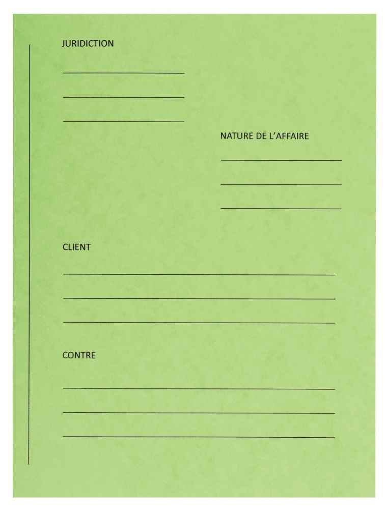 Image de  Paquet de 25 chemises plaidoirie 265 grammes tilleul 