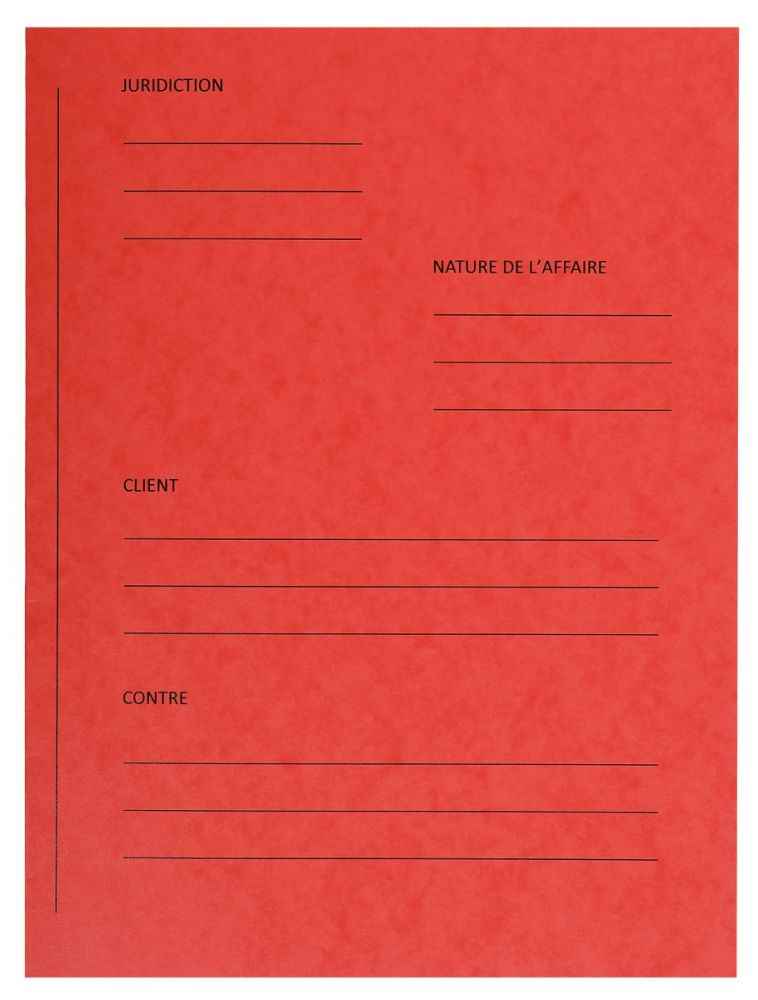 Image de  Paquet de 25 chemises plaidoirie 265 grammes rouge 