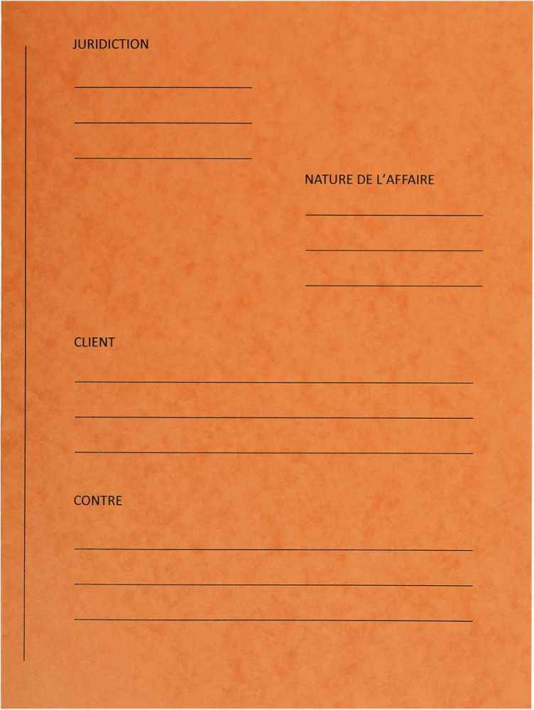 Image de  Paquet de 25 chemises plaidoirie 265 grammes orange 