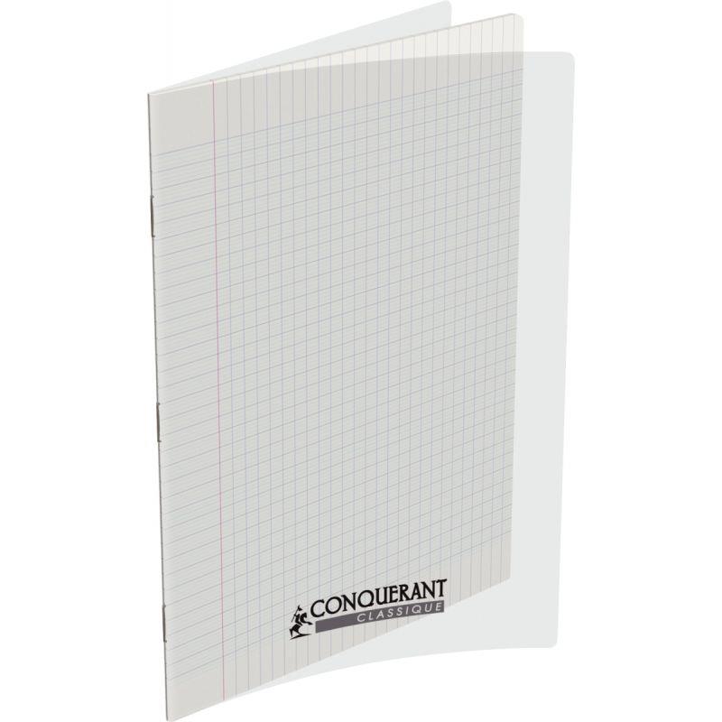 Image de  Piqûre 96 pages CONQUERANT, A4, seyès, couv PP incolore 