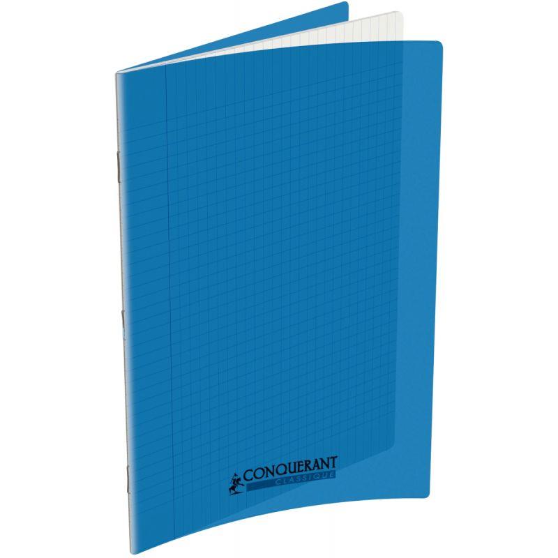 Image de  Piqûre 48 pages CONQUERANT, 24x32 cm, seyès, couv PP bleu 