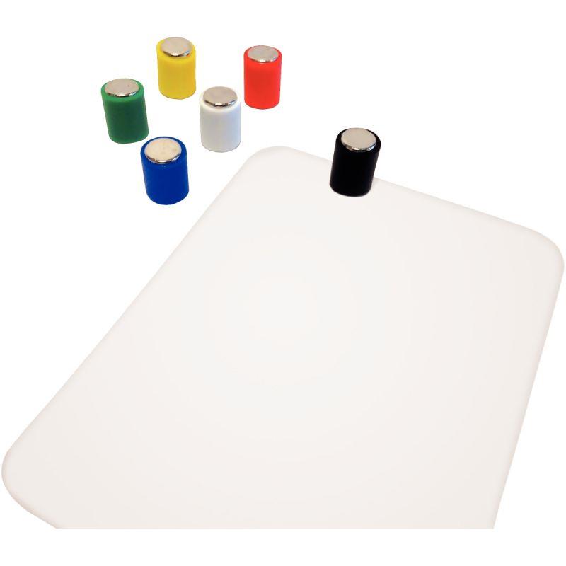Image de  Blister de 12 punaises magnétiques diamètre 6mm assorties 
