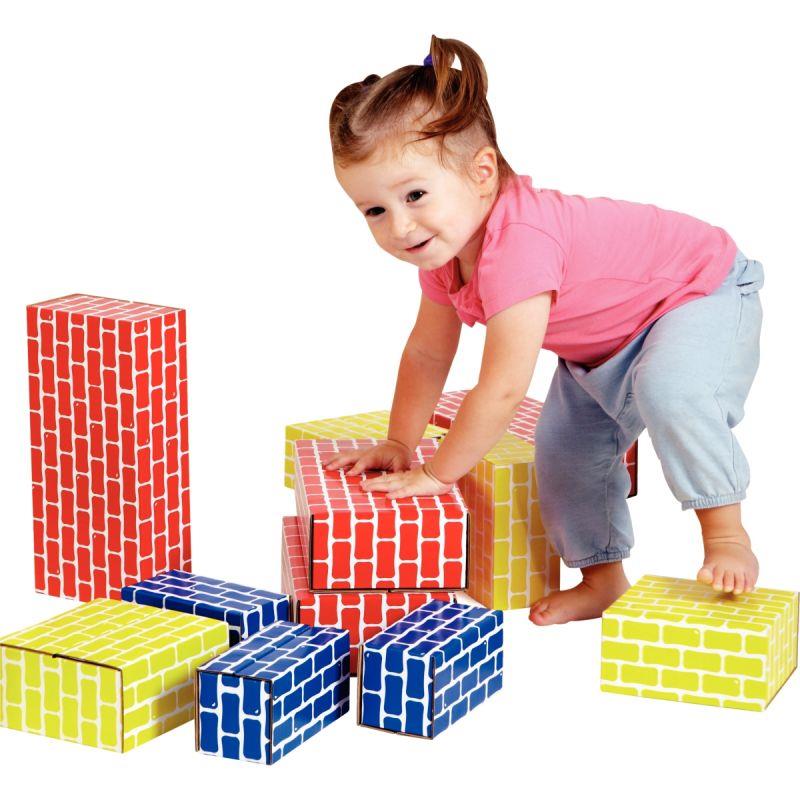 Image de  Paquet de 36 briques en carton assorties 