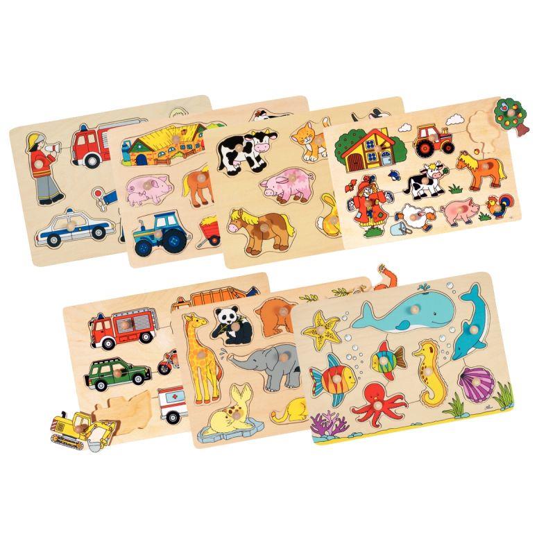 Image de  Lot de 7 encastrements en bois assortis 