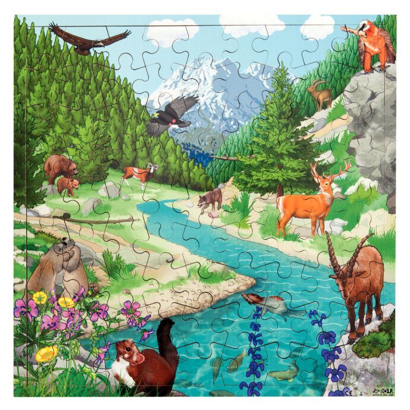 Image de  Puzzle de 81 pièces en bois, la montagne 