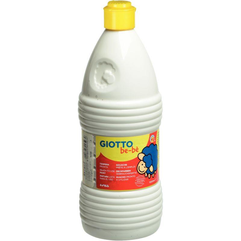 Image de  Carton de 8 Flacons 1L de gouache GIOTTO be-bè 