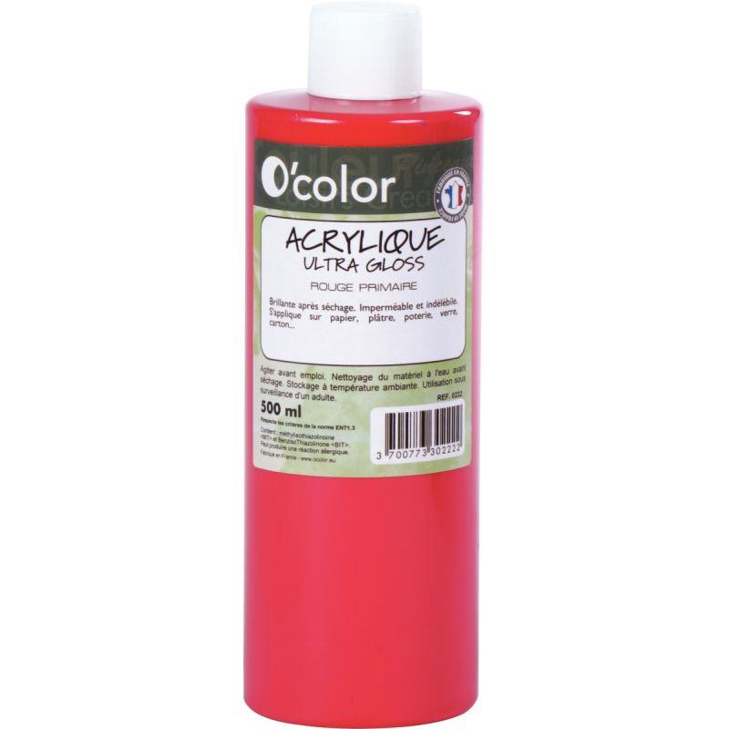 Image de  Flacon 500ml de peinture acrylique O''COLOR, magenta 
