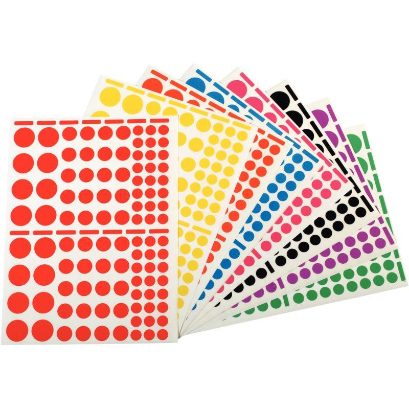 Image de  Pochette de 1 040 gommettes adhésives format ronds assortis 