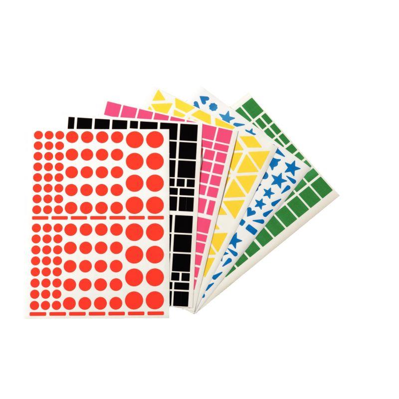 Image de  Pochette de 3 636 gommettes géométriques assorties 