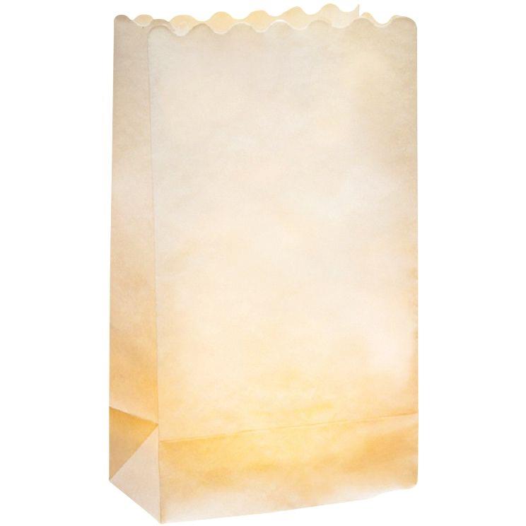 Image de  Sachet de 5 photophores en papier blanc 