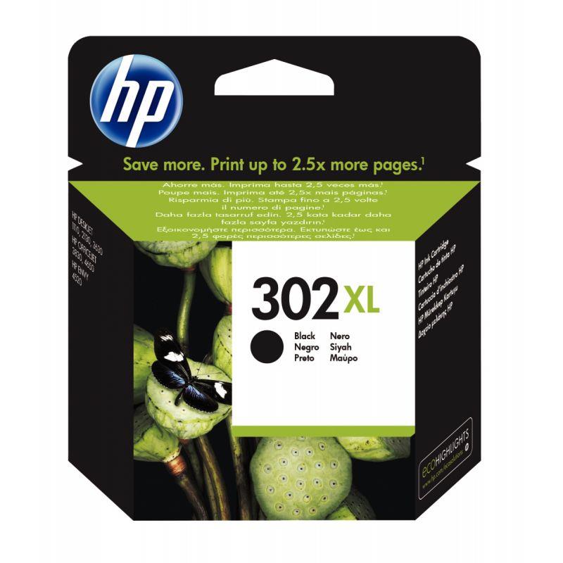 Image de  HP 302XL cartouche d''encre noire grande capacité authentique (F6U68AE) 