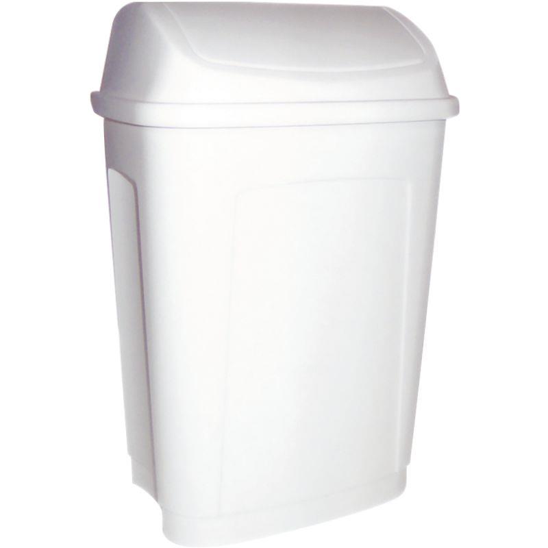 Image de  Poubelle à couvercle basculant 10L blanche 