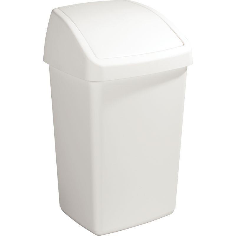 Image de  Poubelle à couvercle basculant 50L blanche 