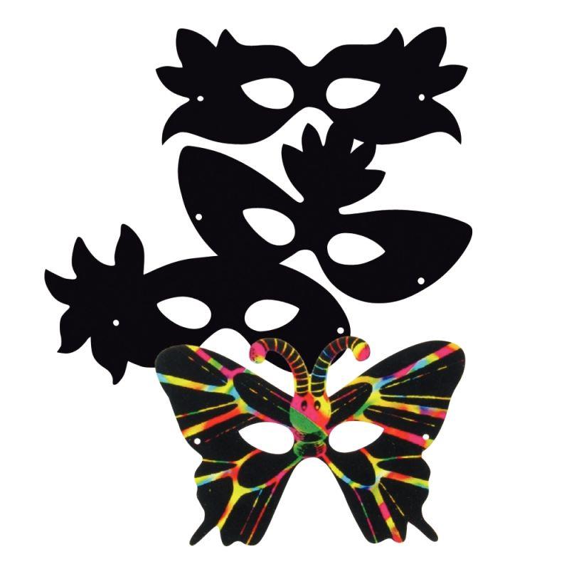 Image de  Lot de 12 masques en carte à gratter 