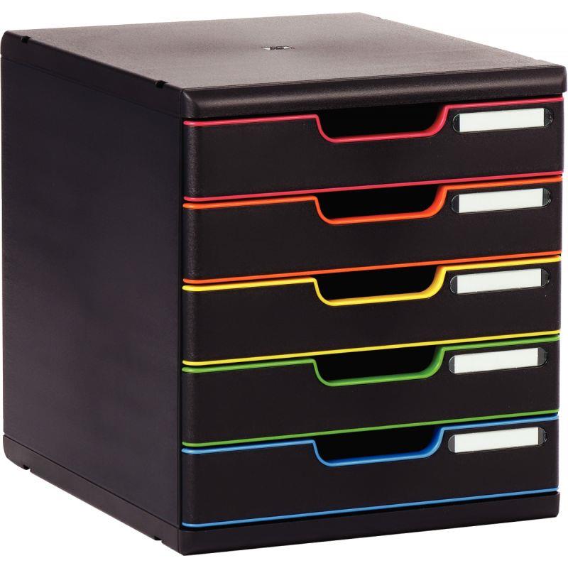 Image de  Module 5 tiroirs MODULO noir/arlequin 