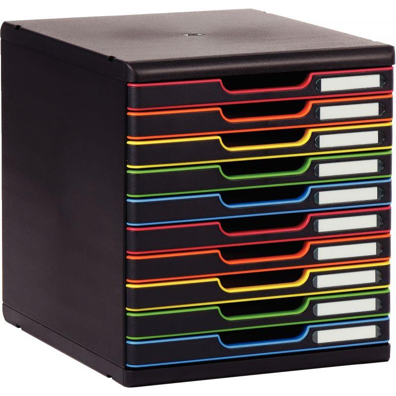 Image de  Module 10 tiroirs MODULO noir/arlequin 