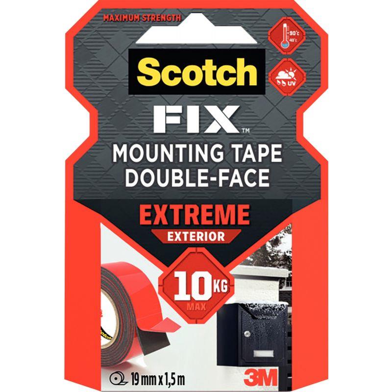 Image de  Rouleau adhésif Scotch fixation double face extra fort 19mmx1,5m 