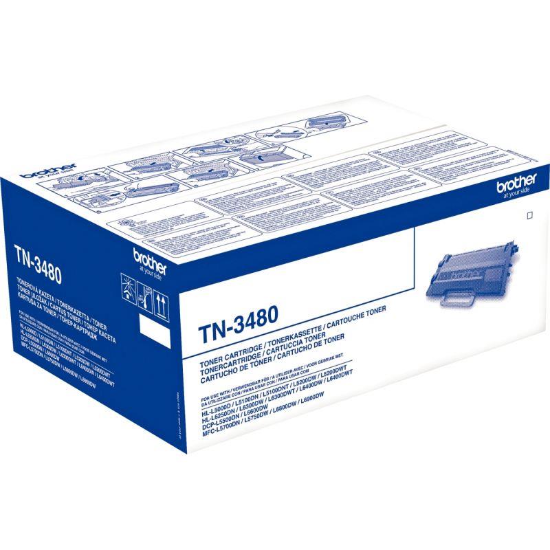 Image de  Brother TN3480 toner laser noir haute capacité authentique 