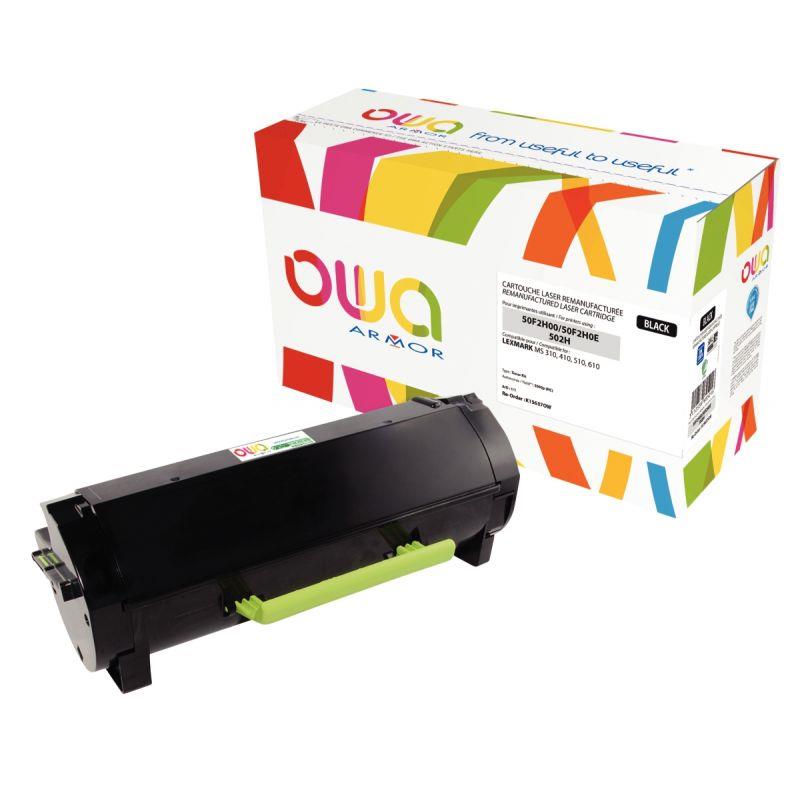 Image de  OWA toner laser noir haute capacité remanufacturé compatible Lexmark 50F2H00 