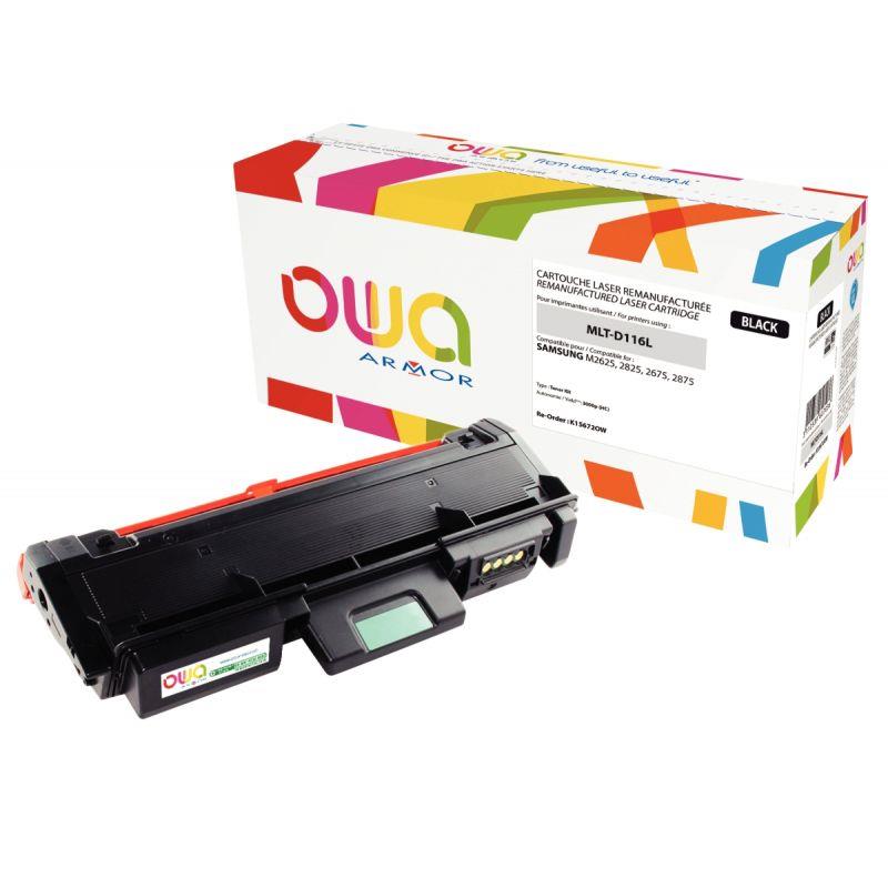 Image de  OWA toner laser noir haute capacité remanufacturé compatible Samsung (MLT-D116L / ELS) 