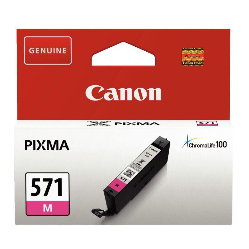 Image de  Canon 571 cartouche jet d''encre magenta authentique (CLI571M) 