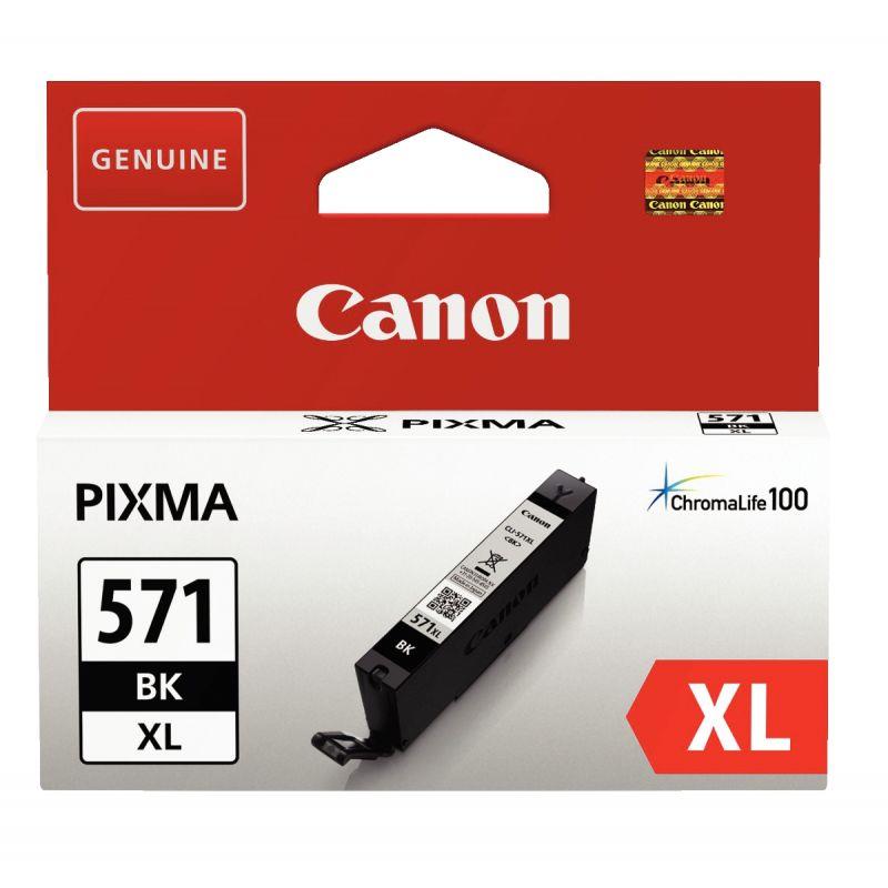 Image de  Canon 571XL cartouche jet d''encre noire haute capacité authentique (CLI571BK XL) 