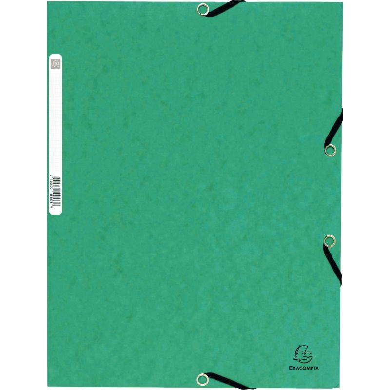 Image de  Chemise 3 rabats à élastiques en carte lustrée 355g, vert 