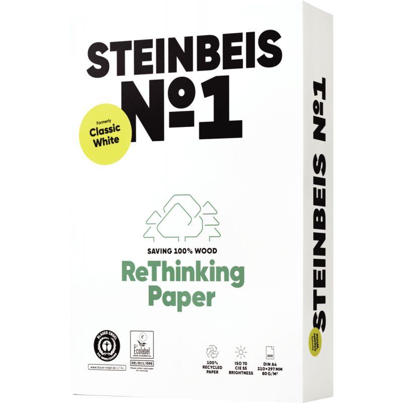 Image de  Ramette de 500 feuilles format A4 80g blanc STEINBEIS N°1 