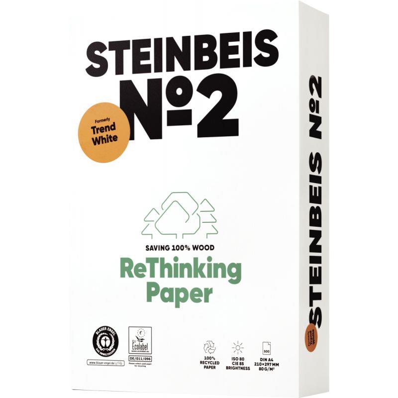 Image de  Ramette de 500 feuilles format A4 80g blanc STEINBEIS N°2 
