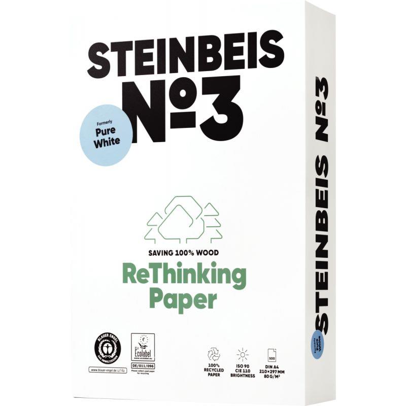 Image de  Ramette de 500 feuilles format A4 80g blanc STEINBEIS N°3 